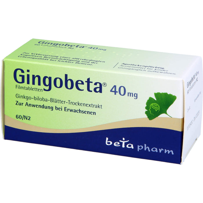 Gingobeta 40 mg Filmtabletten, 60 St FTA