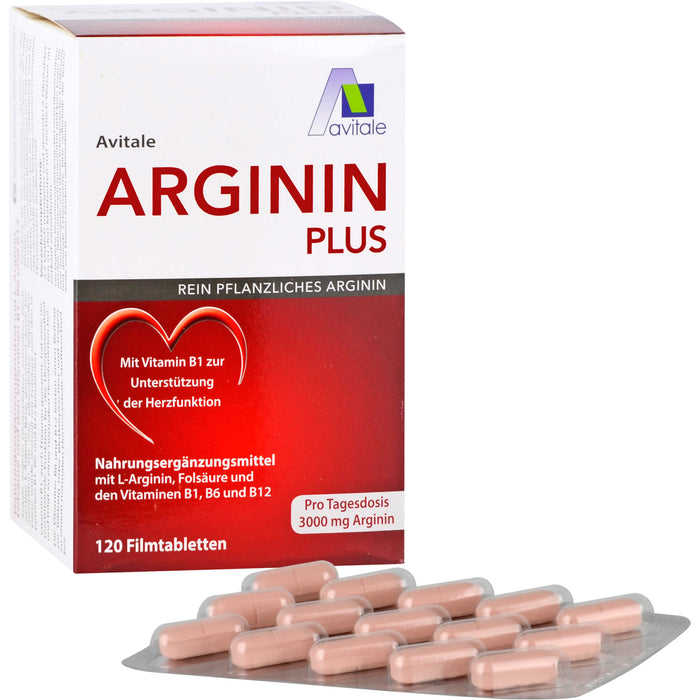 Arginin plus Vitamin B1+B6+B12+Folsäure, 120 St FTA
