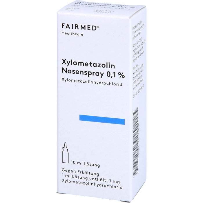 Xylometazolin Nasenspray 0,1% Fair-Med zum Abschwellen der Nasenschleimhaut, 10 ml Lösung