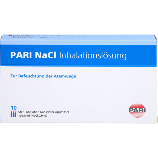 PARI NaCl Inhalationslösung zur Befeuchtung der Atemwege, 10 St. Ampullen