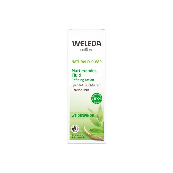 WELEDA Naturally Clear mattierendes Fluid für unreine Haut, 30 ml Lösung