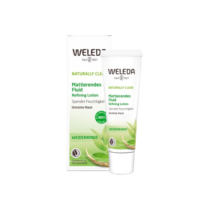 WELEDA Naturally Clear mattierendes Fluid für unreine Haut, 30 ml Lösung