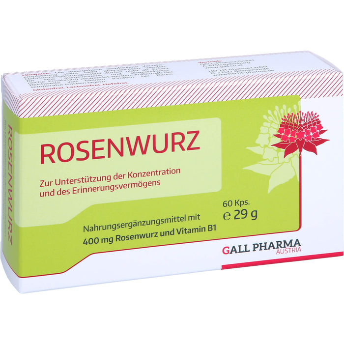 GALL PHARMA Rosenwurz 400 mg GPH Kapseln, 60 St. Kapseln