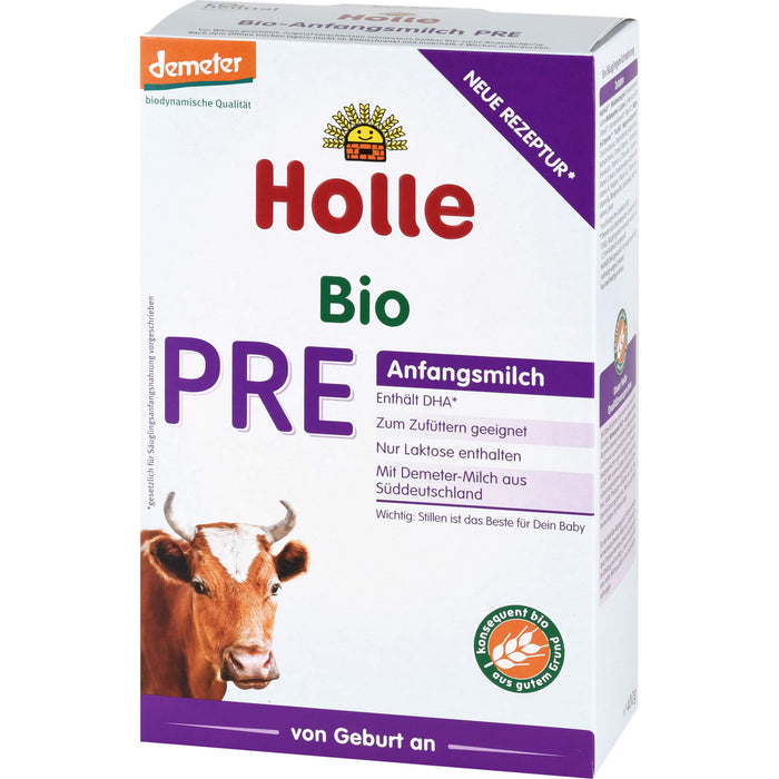 Holle Bio Pre Anfangsmilch Pulver von Geburt an, 400 g Pulver