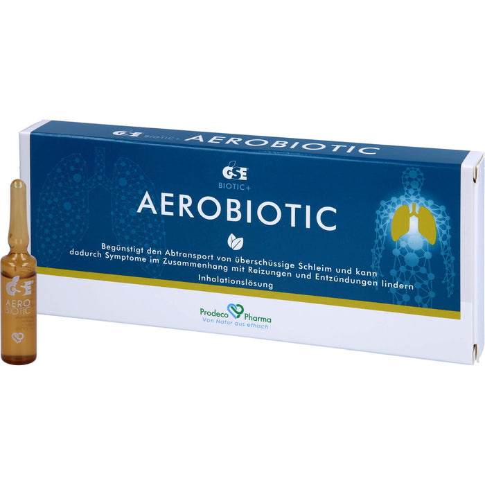 GSE Aerobiotic Einmalampullen für Vernebler begünstigt den Abtransport von überschüssigem Schleim, 10 St. Ampullen