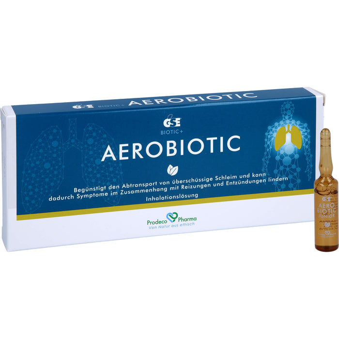 GSE Aerobiotic Einmalampullen für Vernebler begünstigt den Abtransport von überschüssigem Schleim, 10 St. Ampullen