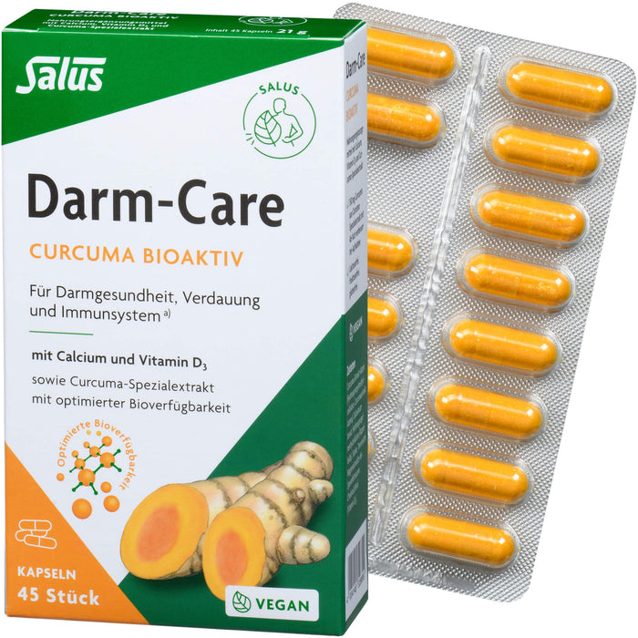 Salus Darm-Care Curcuma Bioaktiv Kapseln für Darmgesundheit, Verdauung und Immunsystem, 45 St. Kapseln