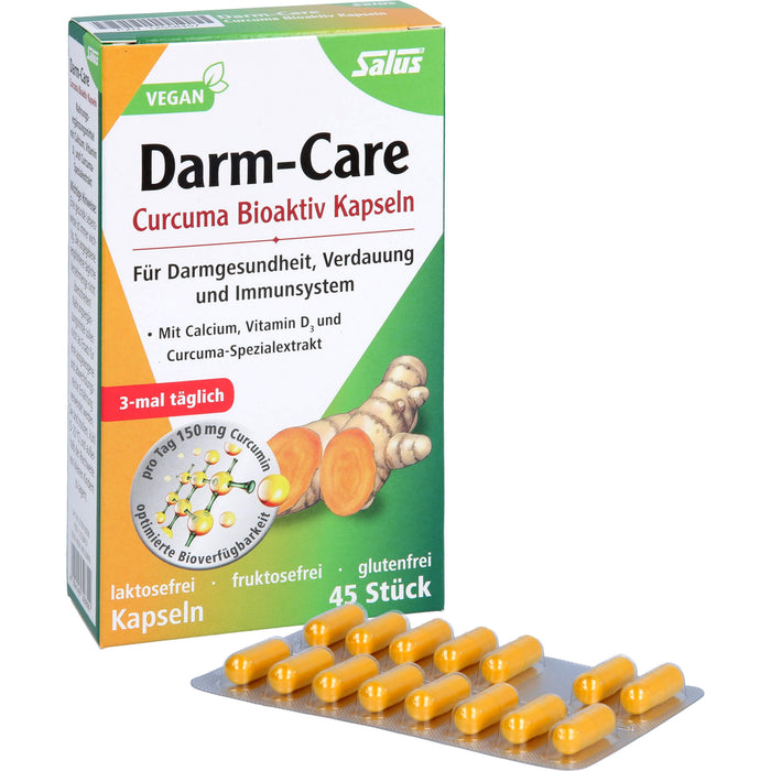 Salus Darm-Care Curcuma Bioaktiv Kapseln für Darmgesundheit, Verdauung und Immunsystem, 45 St. Kapseln