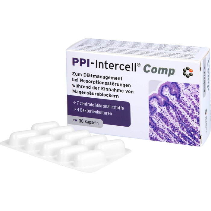 PPI-Intercell Comp Kapseln Resorptionsstörungen während der Einnahme von Magensäureblockern, 30 St. Kapseln