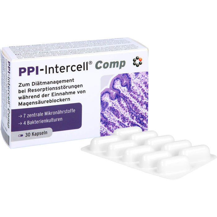 PPI-Intercell Comp Kapseln Resorptionsstörungen während der Einnahme von Magensäureblockern, 30 St. Kapseln