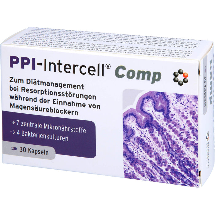 PPI-Intercell Comp Kapseln Resorptionsstörungen während der Einnahme von Magensäureblockern, 30 St. Kapseln
