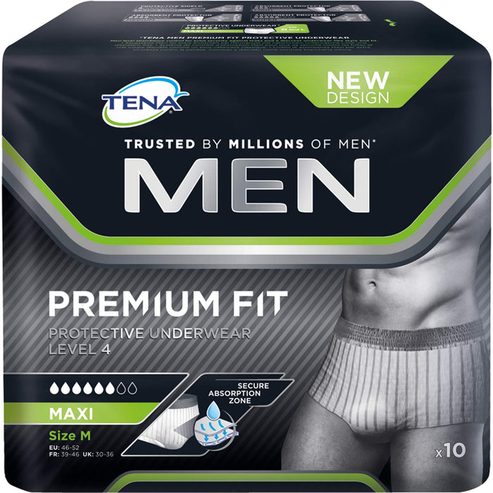 TENA Men Level 4 Premium Fit Prot. Underwear Gr. M, 12 St 