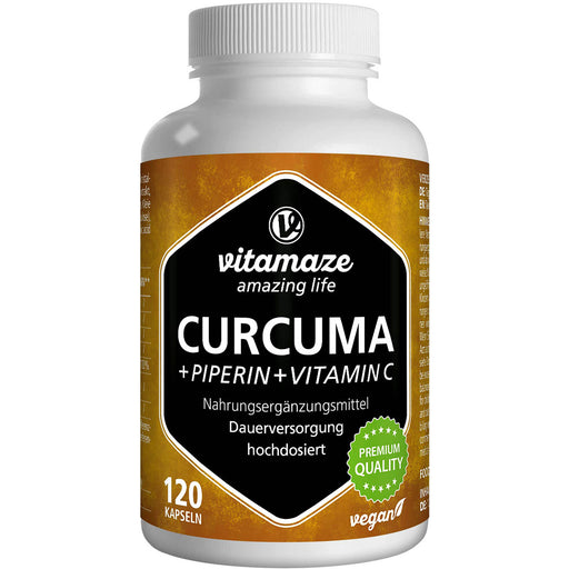Curcuma + Piperin + Vitamin C vegan, 120 St KAP