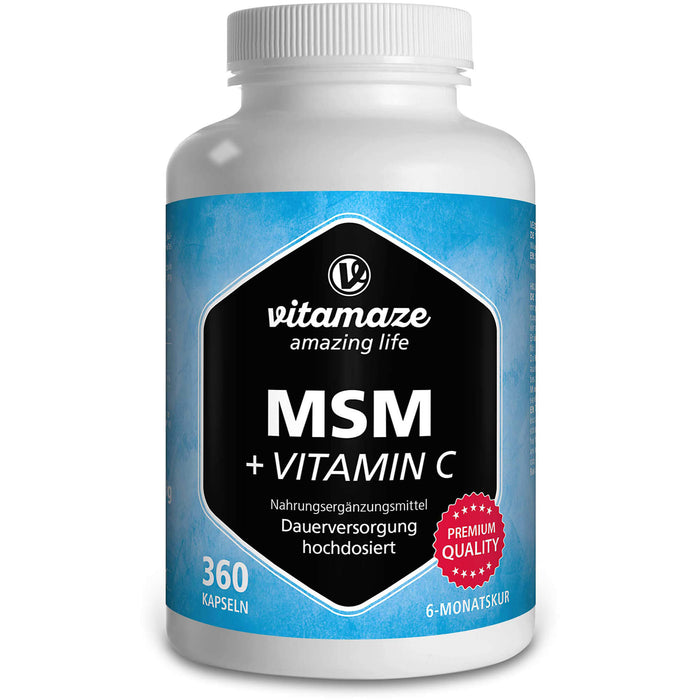 MSM hochdosiert + Vitamin C, 360 St KAP