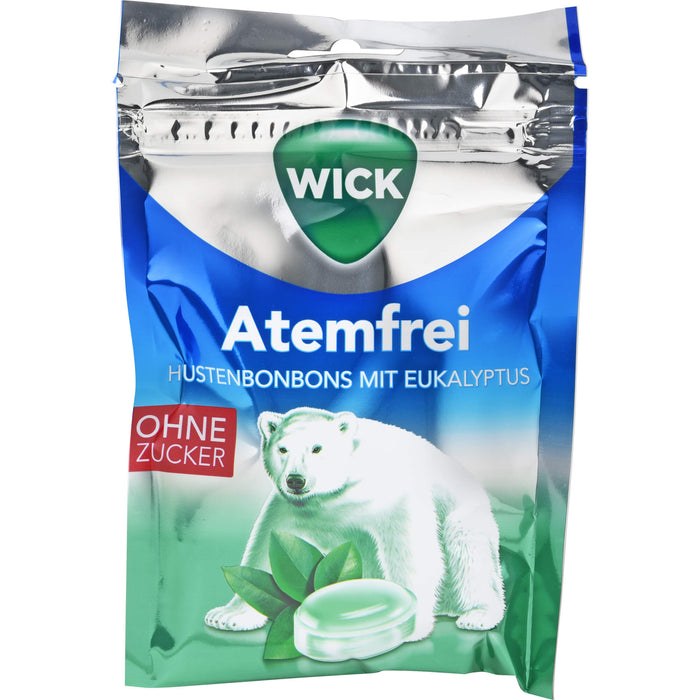 WICK Atemfrei Hustenbonbons Eukalyptus ohne Zucker, 72 g Bonbons