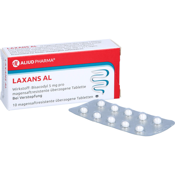 Laxans AL, magensaftresistente überzogene Tabletten, 10 St. Tabletten