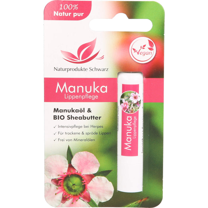Naturprodukte Schwarz Manuka Lippenpflege bei Herpes, 1 St. Stift