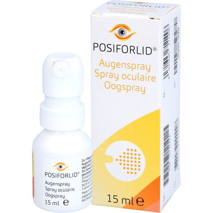 Posiforlid Augenspray zur Pflege gereizter Augenlider, 15 ml Lösung