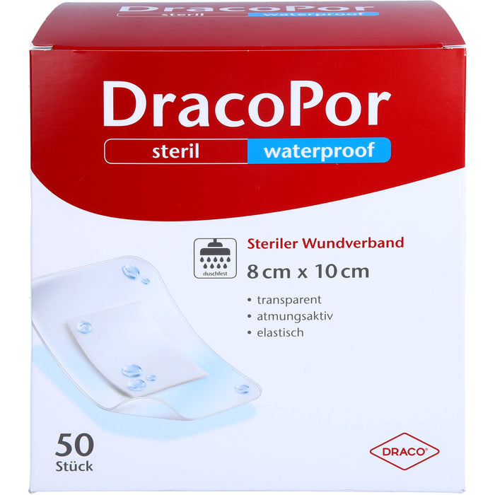 DRACOPOR waterproof Wundverband 8x10 cm steril, 50 St PFL