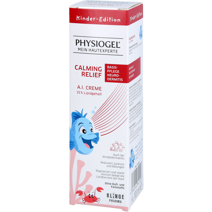 PHYSIOGEL Calming Relief A.I. Creme Kinder-Edition 31 % Lipidgehalt reduziert Juckreiz und Rötungen, 100 ml Creme