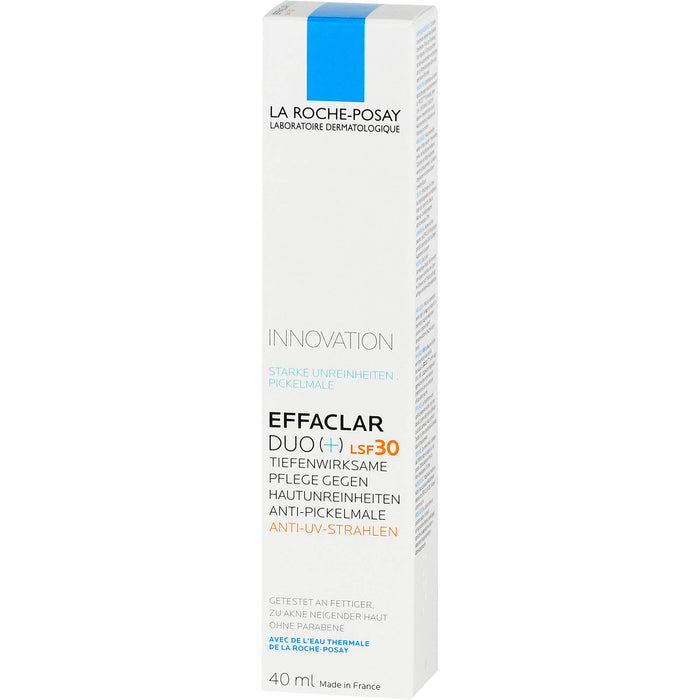 La Roche-Posay Effaclar Duo (+) LSF 30 tiefenwirksame Pflege gegen Hautunreinheiten, 40 ml Creme