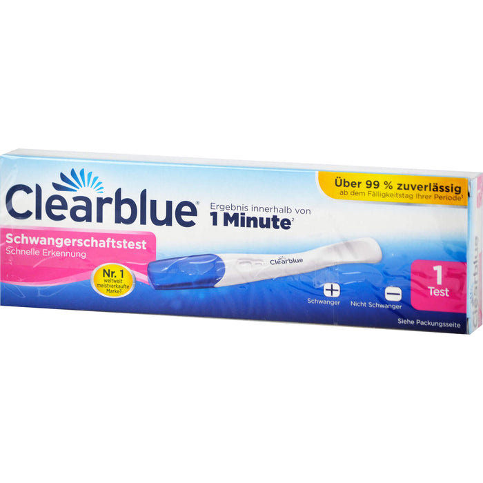 Clearblue Schwangerschaftstest schnelle Erkennung, 1 pcs. Test