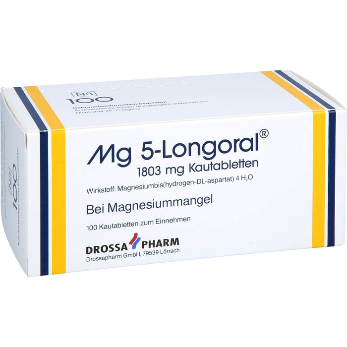 Mg 5-Longoral 1803 mg Kautabletten bei Magnesiummangel, 100 St. Tabletten