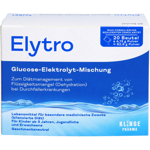 Elytro Glucose-Elektrolyt-Mischung bei Durchfallerkrankungen geschmacksneutral, 20 St. Beutel