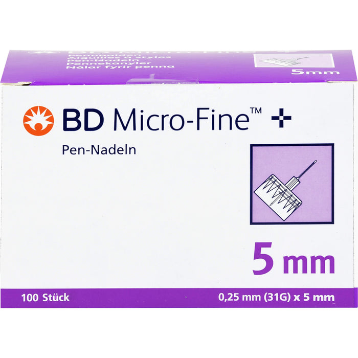 BD Micro-Fine + Pen Nadeln 0,25 x 5 mm 31 G, 100 St KAN