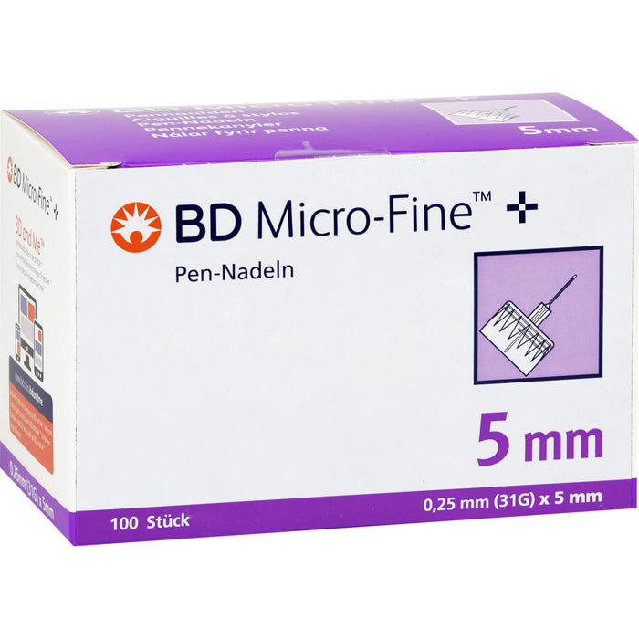 BD Micro-Fine + Pen Nadeln 0,25 x 5 mm 31 G, 100 St KAN