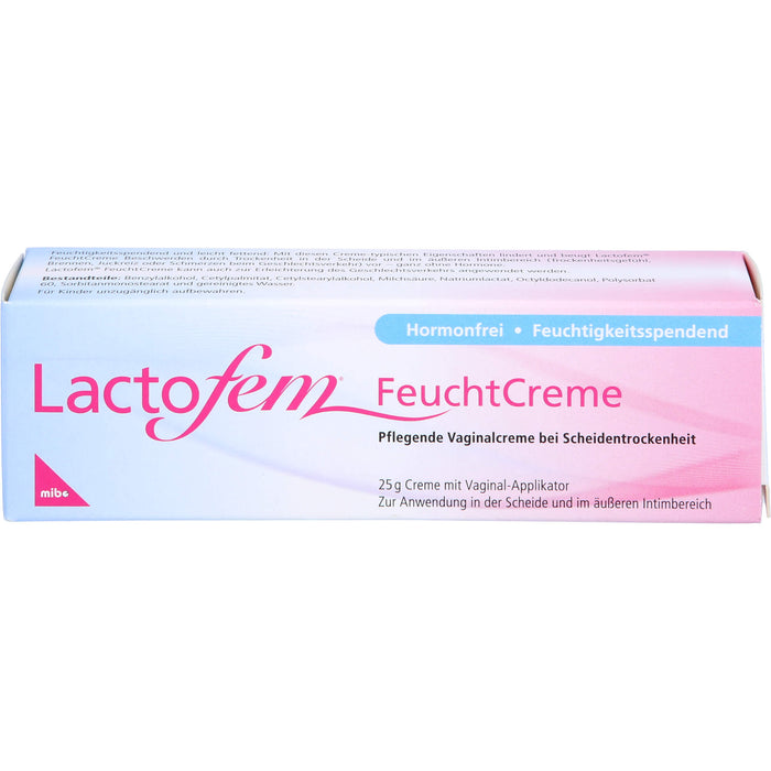 Lactofem Feuchtcreme pflegende Vaginalcreme bei Scheidentrockenheit, 25 g Creme