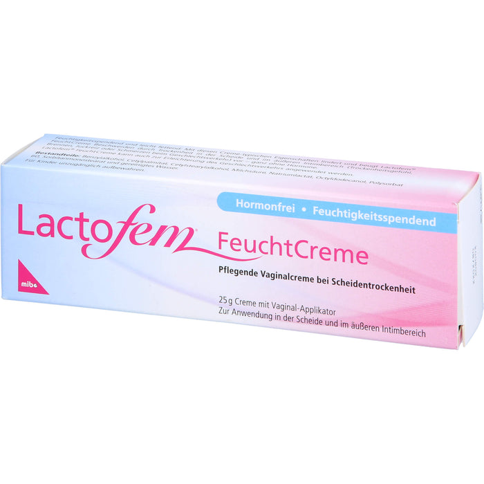 Lactofem Feuchtcreme pflegende Vaginalcreme bei Scheidentrockenheit, 25 g Creme