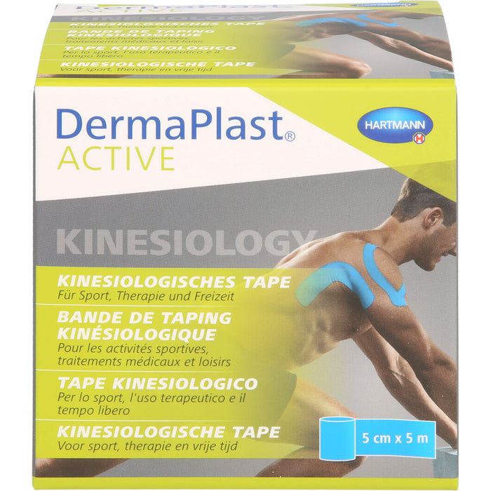 DermaPlast Active Kinesiology Tape blau 5cm x 5m, 1 St