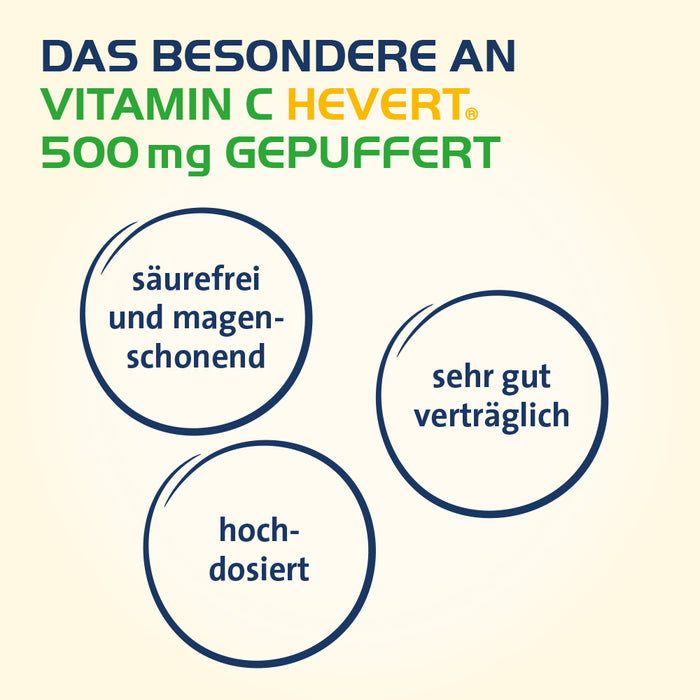 Vitamin C Hevert 500 mg gepuffert, 60 St. Kapseln