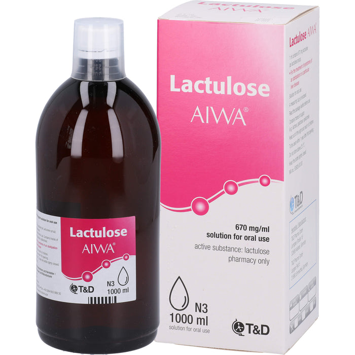 Lactulose AIWA 670 mg / ml Lösung bei Verstopfung, 1000 ml Lösung