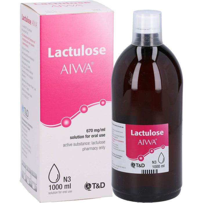 Lactulose AIWA 670 mg / ml Lösung bei Verstopfung, 1000 ml Lösung