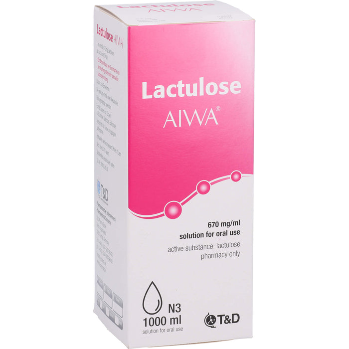 Lactulose AIWA 670 mg / ml Lösung bei Verstopfung, 1000 ml Lösung