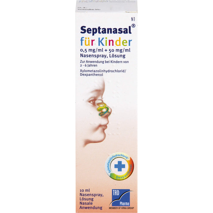 Septanasal® für Kinder 0,5 mg/ml + 50 mg/ml Nasenspray, Lösung, 10 ml Lösung