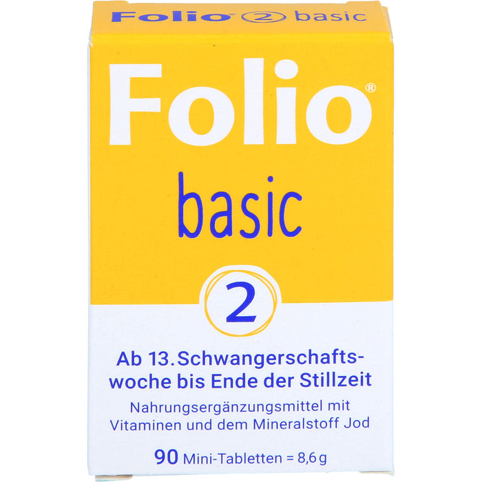 Folio 2 Basic ab 13.Schwangerschaftswoche bis Ende der Stillzeit, 90 St. Tabletten
