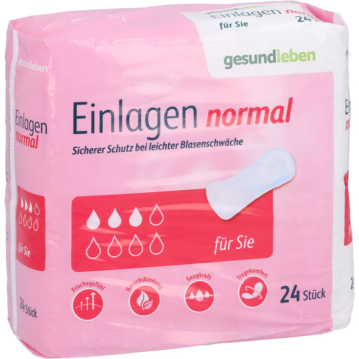 Gesund leben Einlagen normal bei leichter Blasenschwäche, 24 St. Einlagen