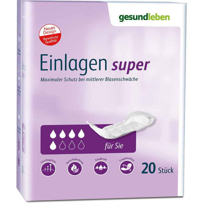 gesund leben Einlagen super, 6X20 St 