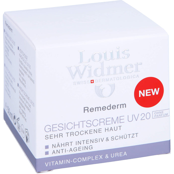 Widmer Remederm Gesichtscreme UV 20 unparf., 50 ml Creme