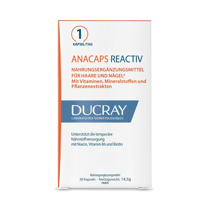 DUCRAY Anacaps Reactiv Kapseln für Haare und Nägel, 30 St. Kapseln