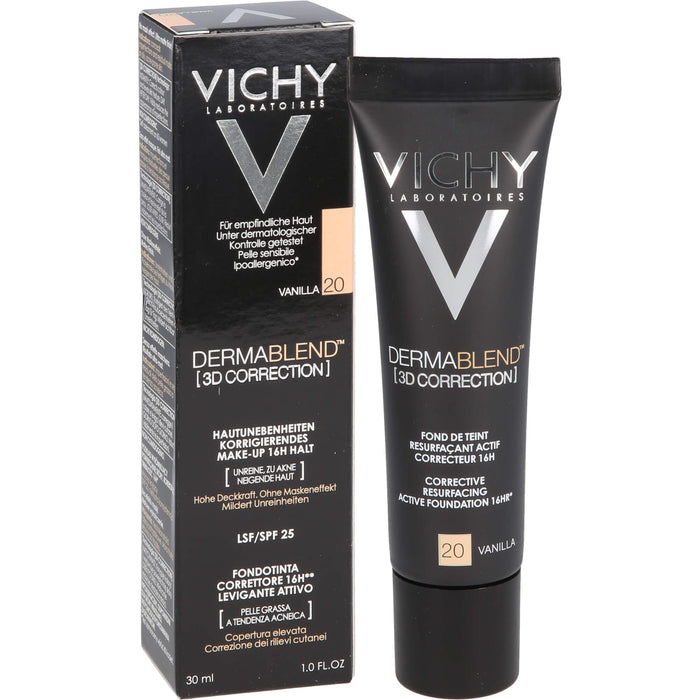 VICHY Dermablend 3D Correction Make-Up Foundation 20 Vanilla, 30 ml Creme