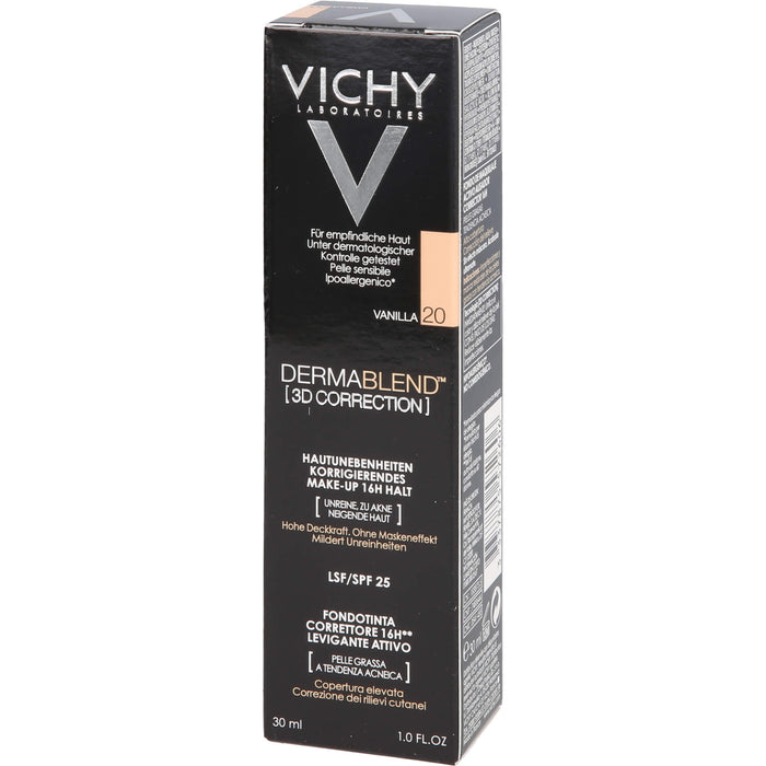 VICHY Dermablend 3D Correction Make-Up Foundation 20 Vanilla, 30 ml Creme