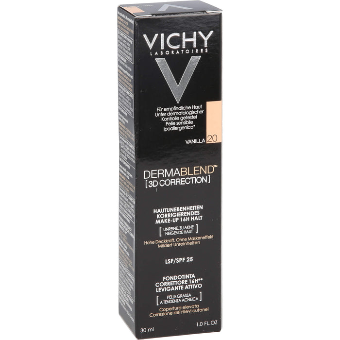 VICHY Dermablend 3D Correction Make-Up Foundation 20 Vanilla, 30 ml Creme