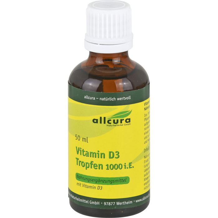 Allcura 1000 I.E. Vitamin D3 Tropfen, 50 ml Lösung