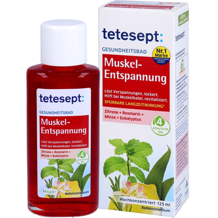 Tetesept Muskel-Entspannung Gesundheitsbad entspannt und revitalisiert, 125 ml Öl