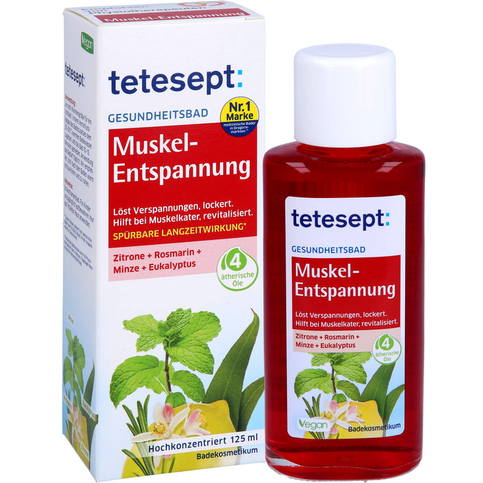 Tetesept Muskel-Entspannung Gesundheitsbad entspannt und revitalisiert, 125 ml Öl