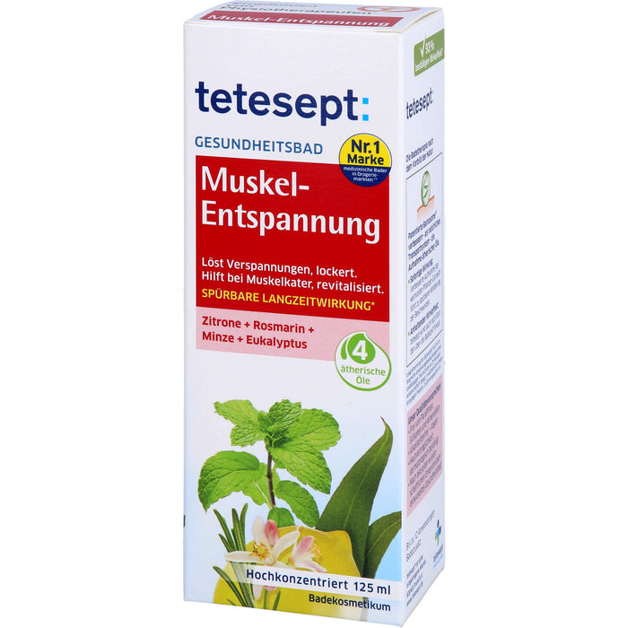 Tetesept Muskel-Entspannung Gesundheitsbad entspannt und revitalisiert, 125 ml Öl